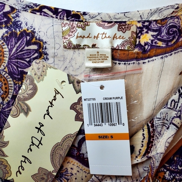 NWT Band of the Free Lyonette Paisley Dress Sz S - Picture 4 of 14